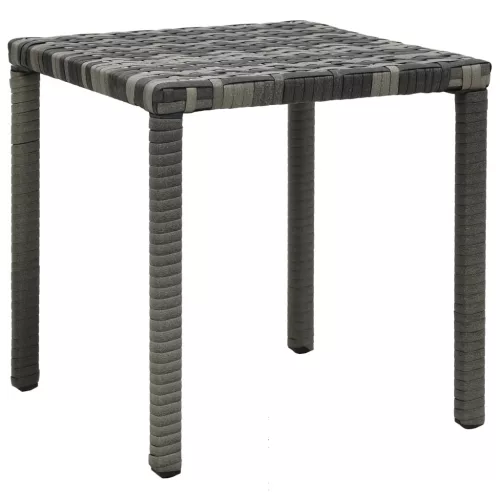 antracitszürke polyrattan napozóágyak asztallal