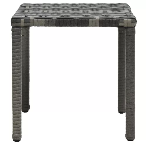  antracitszürke polyrattan napozóágyak asztallal