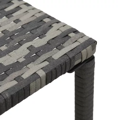  antracitszürke polyrattan napozóágyak asztallal