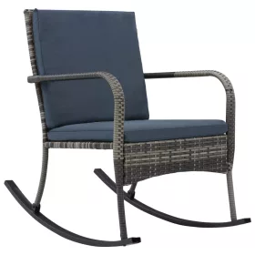  antracitszürke polyrattan kerti hintaszék