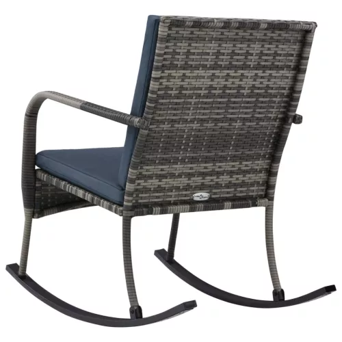  antracitszürke polyrattan kerti hintaszék
