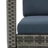  antracitszürke polyrattan kerti hintaszék
