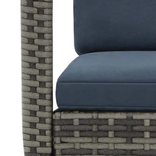  antracitszürke polyrattan kerti hintaszék