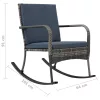  antracitszürke polyrattan kerti hintaszék