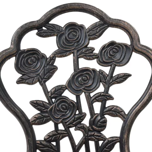  2 db bronzszínű öntött alumínium bisztrószék