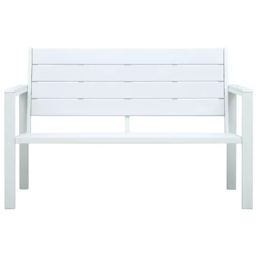  fehér fautánzatú HDPE kerti pad 120 cm