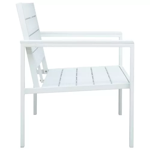  fehér fautánzatú HDPE kerti pad 120 cm