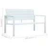  fehér fautánzatú HDPE kerti pad 120 cm