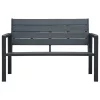  szürke fautánzatú HDPE kerti pad 120 cm