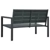  szürke fautánzatú HDPE kerti pad 120 cm