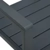  szürke fautánzatú HDPE kerti pad 120 cm