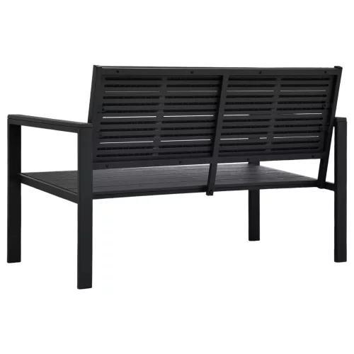  fekete fautánzatú HDPE kerti pad 120 cm
