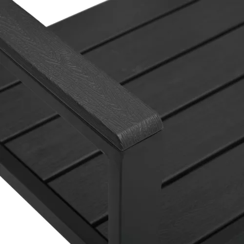  fekete fautánzatú HDPE kerti pad 120 cm