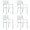  4 darab fehér fautánzatú HDPE kerti szék