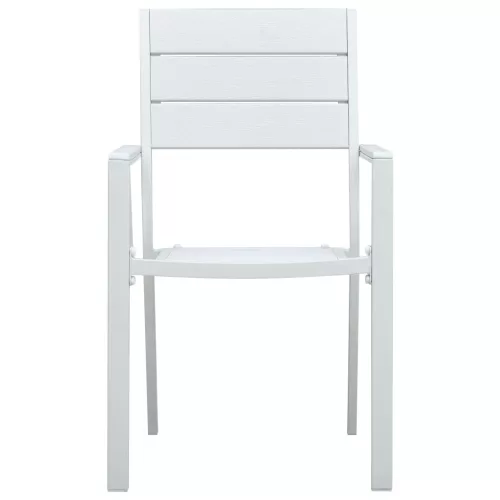  4 darab fehér fautánzatú HDPE kerti szék