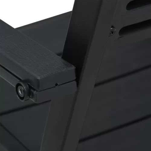  2 darab fekete fautánzatú HDPE kerti szék
