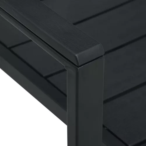  2 darab fekete fautánzatú HDPE kerti szék