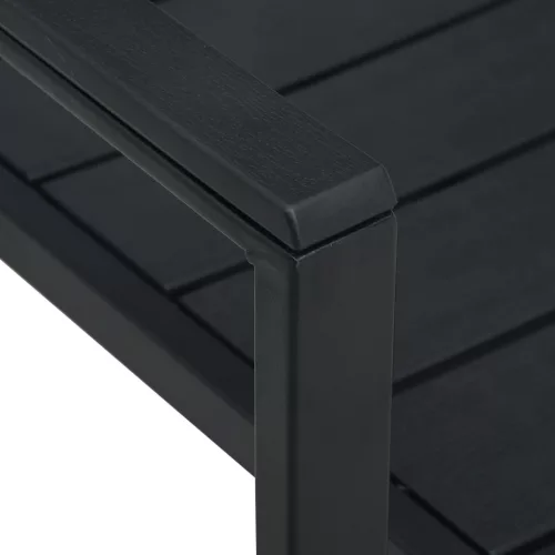  4 darab fekete fautánzatú HDPE kerti szék