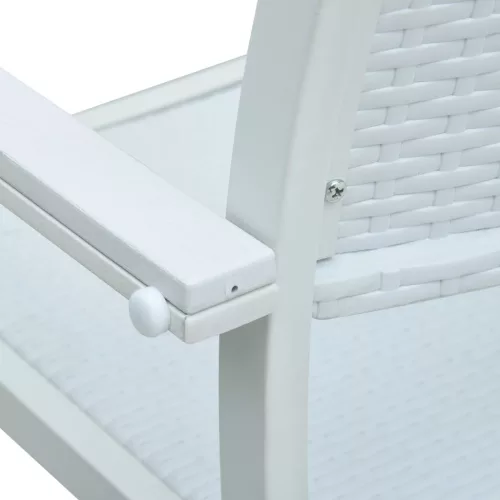  4 db fehér rattan hatású műanyag kerti szék