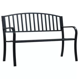  fekete acél kerti pad 125 cm