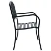  fekete acél kerti pad 125 cm