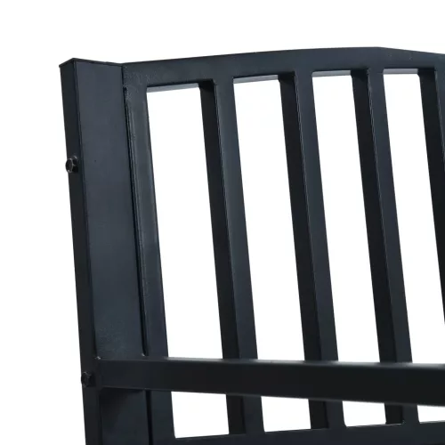  fekete acél kerti pad 125 cm