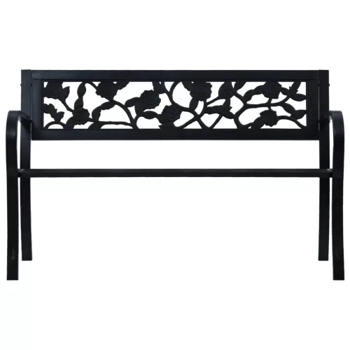  fekete acél kerti pad 125 cm