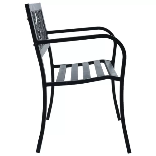  fekete acél kerti pad 125 cm