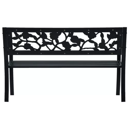  fekete acél kerti pad 125 cm