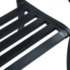  fekete acél kerti pad 125 cm