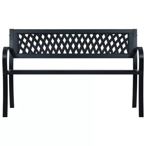  fekete acél kerti pad 125 cm