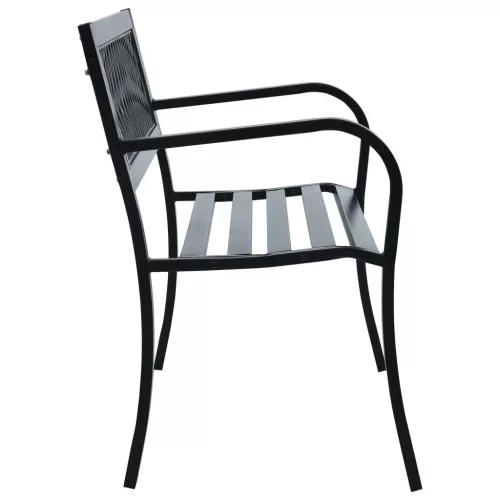  fekete acél kerti pad 125 cm
