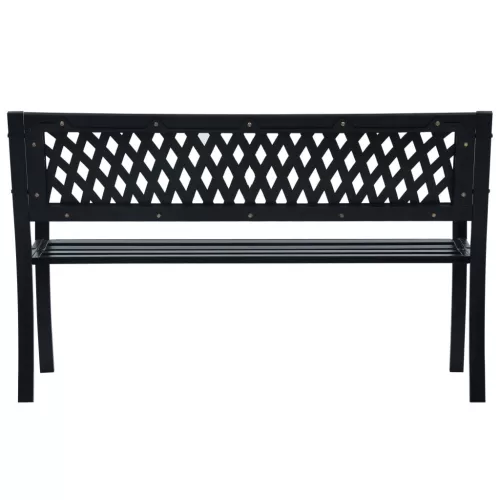  fekete acél kerti pad 125 cm
