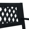  fekete acél kerti pad 125 cm