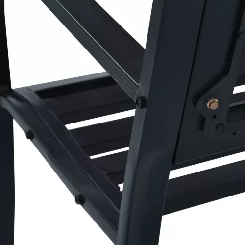  fekete acél kerti pad 125 cm