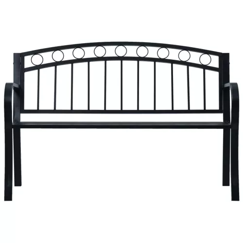  fekete acél kerti pad 125 cm