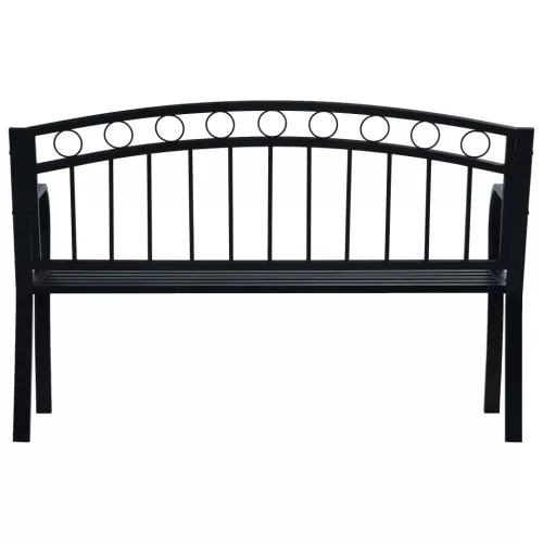  fekete acél kerti pad 125 cm