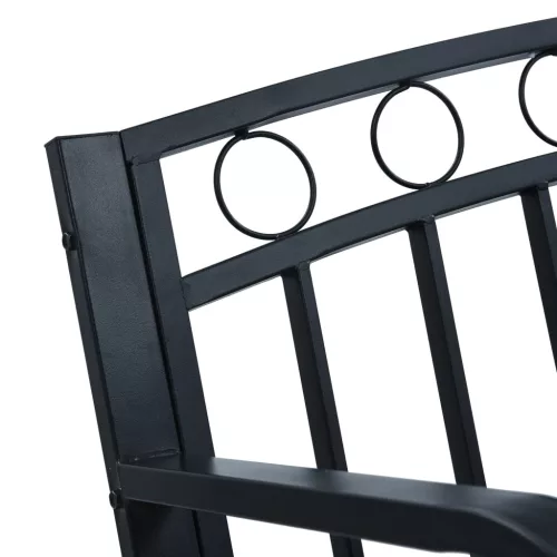  fekete acél kerti pad 125 cm