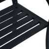  fekete acél kerti pad 125 cm