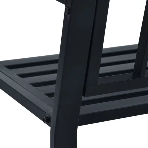  fekete acél kerti pad 125 cm