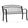  fekete acél kerti pad 125 cm