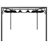  antracitszürke kerti pavilon behúzható ponyvatetővel 3 x 3 m