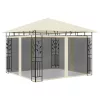  krémszínű pavilon szúnyoghálóval 3 x 3 x 2,73 m 180 g/m²