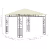  krémszínű pavilon szúnyoghálóval 3 x 3 x 2,73 m 180 g/m²