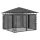  antracitszürke pavilon szúnyoghálóval 3 x 3 x 2,73 m 180 g/m²