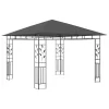  antracitszürke pavilon szúnyoghálóval 3 x 3 x 2,73 m 180 g/m²
