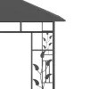  antracitszürke pavilon szúnyoghálóval 3 x 3 x 2,73 m 180 g/m²