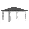  antracitszürke pavilon szúnyoghálóval 4 x 3 x 2,73 m 180 g/m²