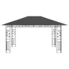  antracitszürke pavilon szúnyoghálóval 4 x 3 x 2,73 m 180 g/m²