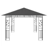  antracitszürke pavilon szúnyoghálóval 4 x 3 x 2,73 m 180 g/m²